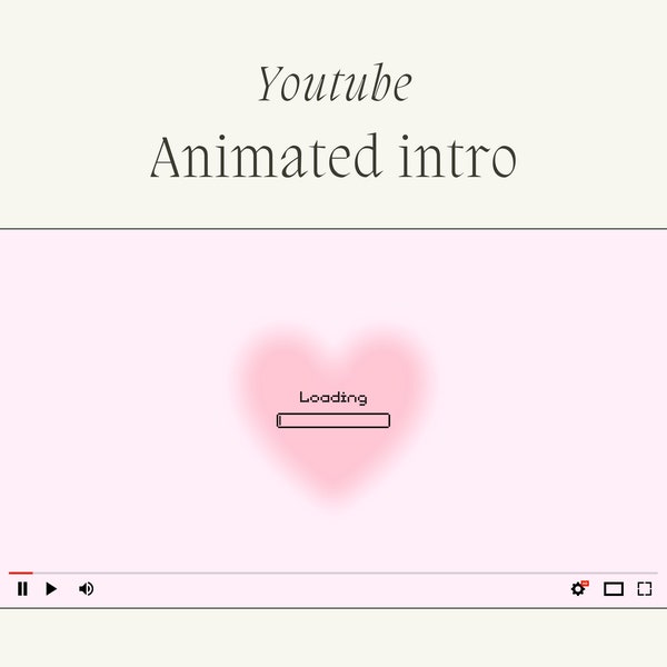 HEART GRADIENT animated intro video | YouTube Channel loading animation | Editable Canva Template | Cute, pastel and clean aesthetic