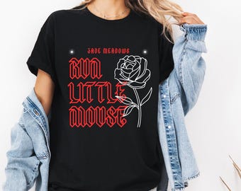T-shirt petite souris Zade Meadows Run, t-shirt sombre amoureux des livres