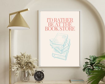 Bookstore Quote Print, Book Lover Wall Art (Digital Download)