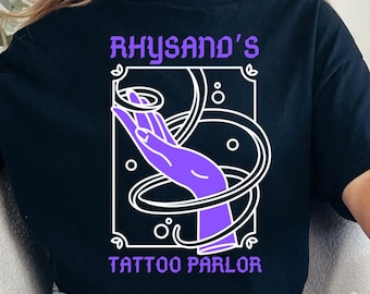 Koszulka ACOTAR Rhysand Tattoo Parlor, koszulka z grafiką Feyre Hand Bond