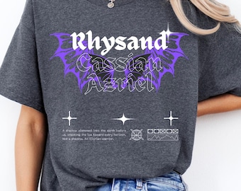 ACOTAR Bat Boys Rhysand Cassian Azriel Unisex Tee, Nachtgericht Velaris Shirt