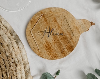 Namenskarte aus Acrylglas I Tischkarte I Platzkarte I Personalisierte Sitzplatzkarte I Hochzeit I Individuell