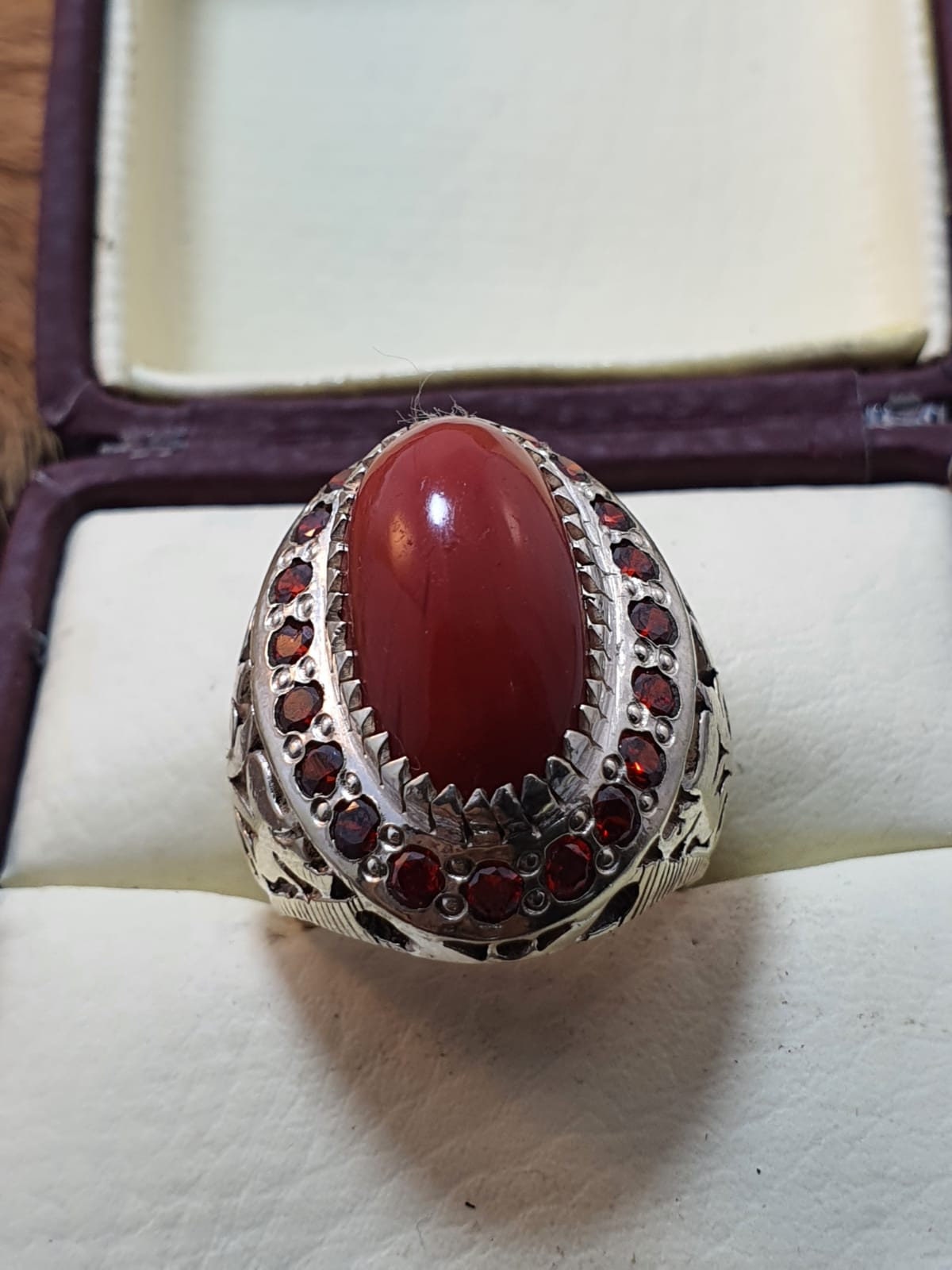 13.25 Ratti Natural MOONGA (Coral) Ring ( Original Red Coral Stone Ring)  For Men & Women With