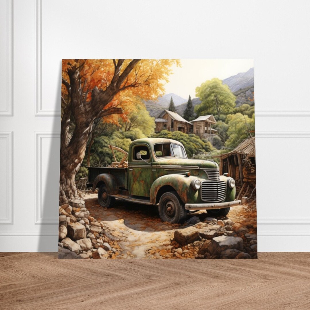 Vintage Truck Wall Decor Foam Square Trucker Wall Decor - Etsy