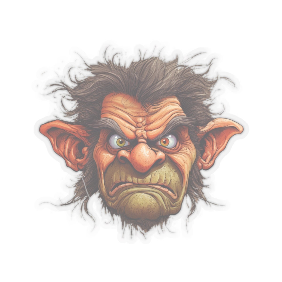 Creepy happy troll face Sticker for Sale by OHatef