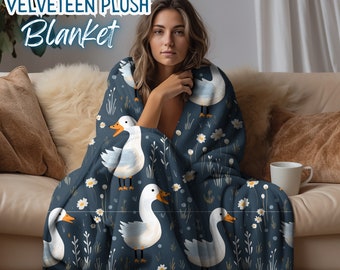 Navy Blue Ducks Velveteen Plush Blanket Duck Decor Gift For Baby Duck Lover Cute Nursery Gosling Throw Blanket Quack Quack Etsy Pick Duck