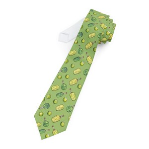 Pickleball Necktie Gift For Professional Office Gift Exchange Silky Smooth Tie Young Entrepreneur Black Suit Neck Tie Pickleballer Etsy image 6