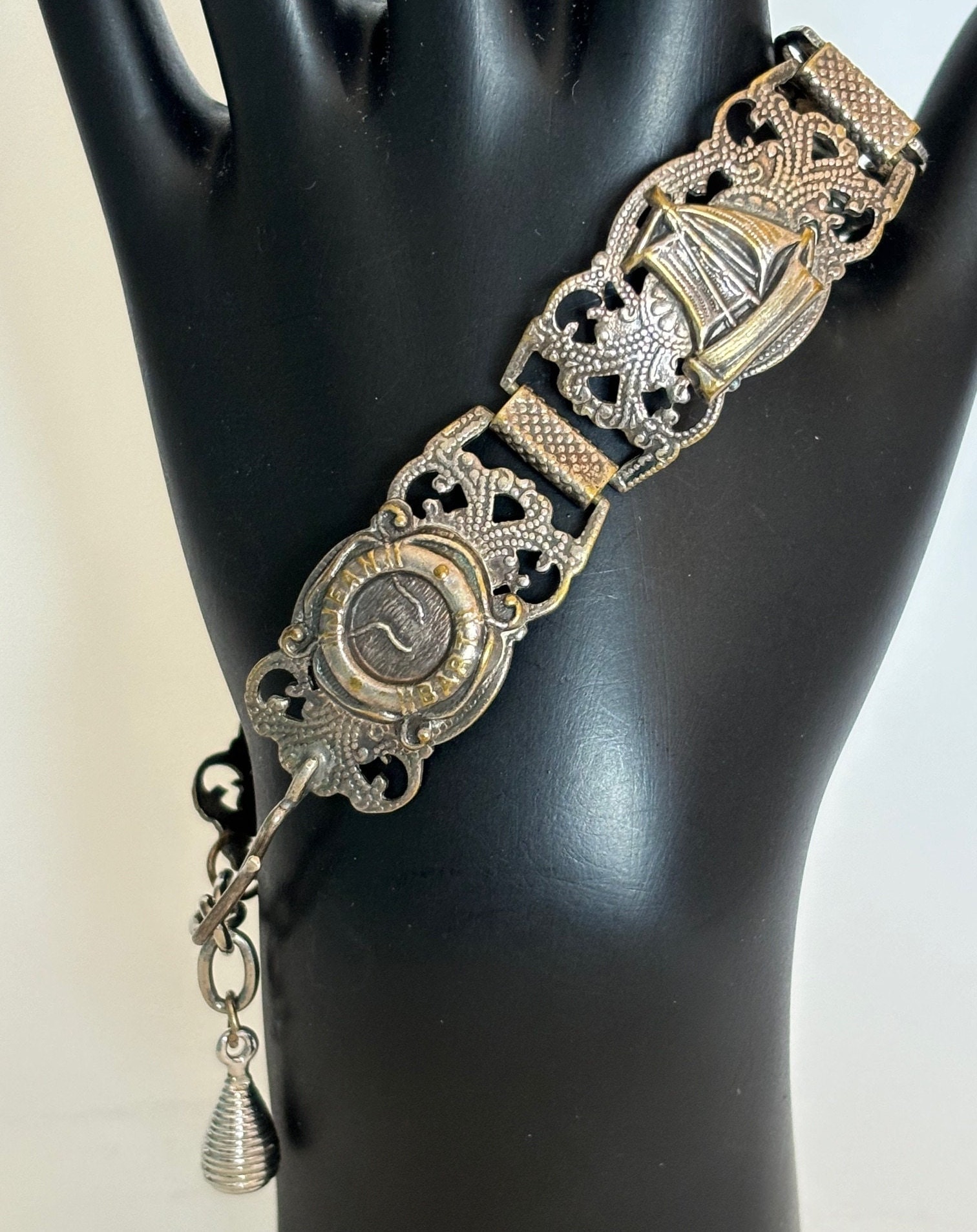 Bracelet D'équipement En Cuir Allemand WW2 - Reproduction - Boucle Argentée - Noir