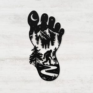 Bigfoot Metal Art, Bigfoot Mountain Decor, Outdoor Sasquatch Metal Sign, Yeti Bigfoot Gifts, Sasquatch Home Decor, Fathers Day Present Ideas