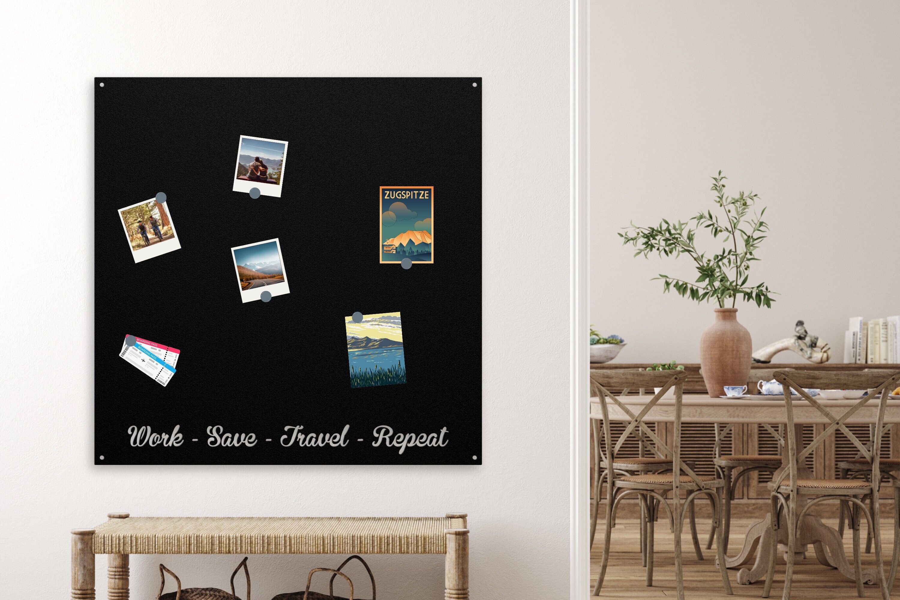 Personalized Travel Magnet Display Board, Travel Keepsake, Wanderlust Wall Art, Travel Inspiration, Souvenir Display, Gift For Travelers