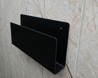 Magazine Holder, Metal Magazine Wall Rack, Books Newspapers Holder, Wall Mounted Shelf, Reading Corner Magazine Newspaper Organizer