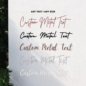 Custom Metal Words Sign | Large Small Metal Letters | Your Custom Text | Wall Letters | Metallic Wall Art | Any Text Any Size