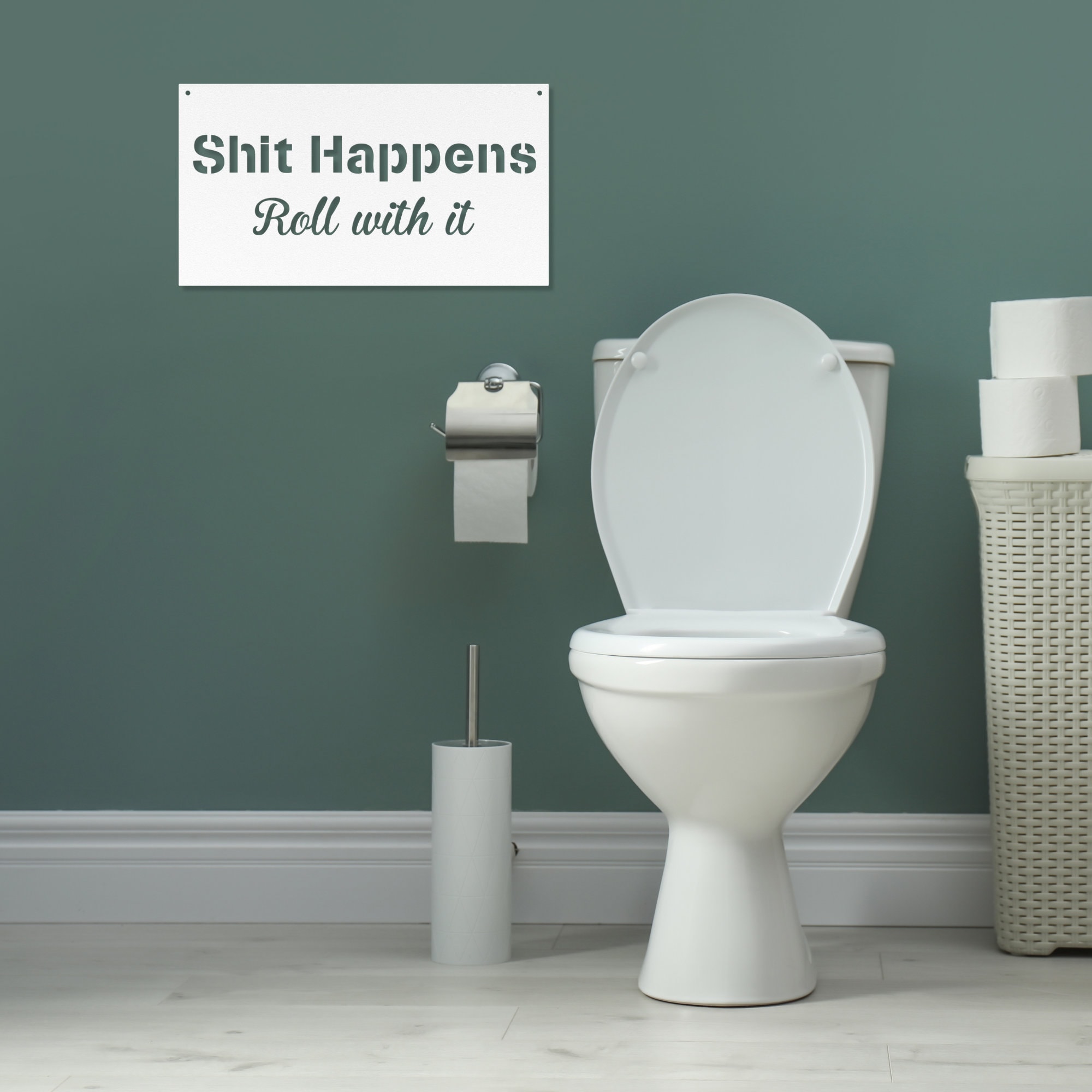Metal Bathroom Sign, Funny Bathroom Signs, Hilarious Toilet Wall Art ...