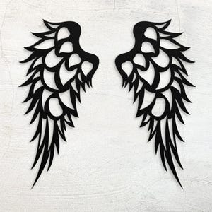 Angel Wings Metal Wall Decor, Metal Angel Wings Wall Art, Large Metal Wall Art, Metallic Wall Art, Wall Decor Over The Bed, Sympathy Gifts