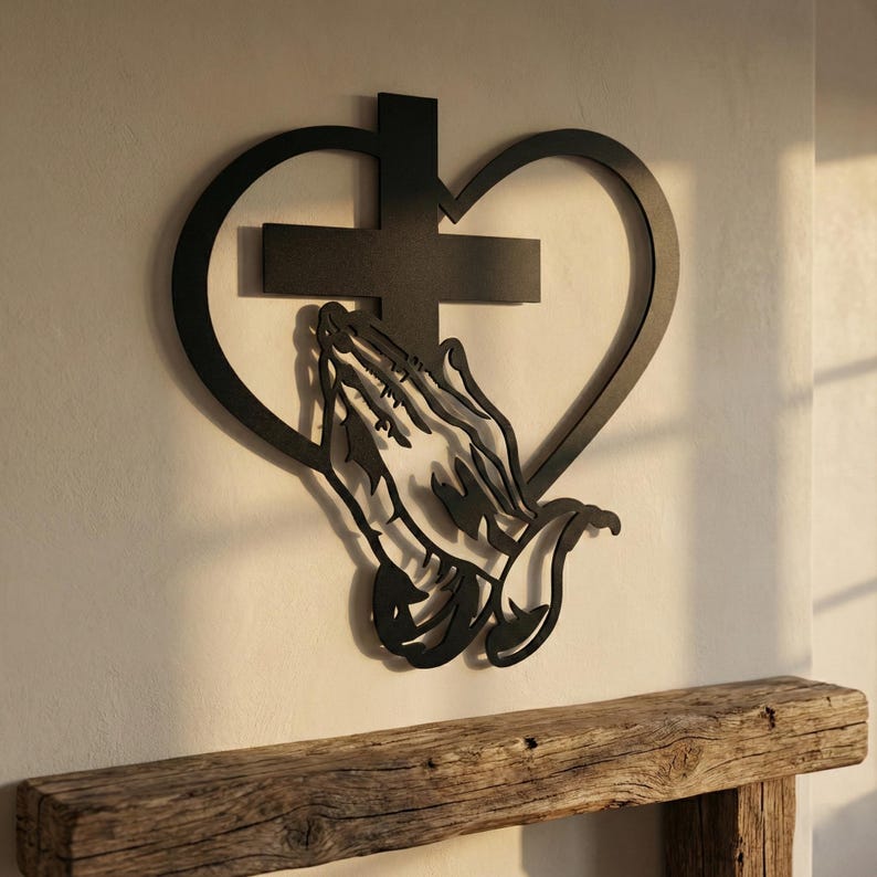 Religious Metal Wall Sign, Catholic Wall Art, Jesus Loves You, Modern ...