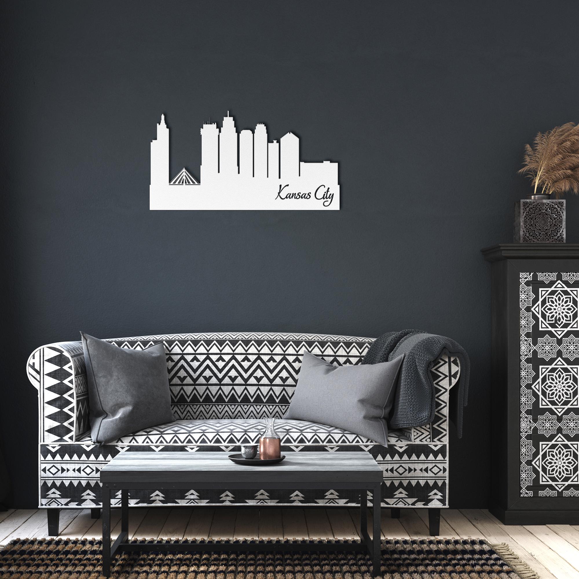 Kansas City Skyline Metal Art, Kansas City Decor, Kansas City Sign