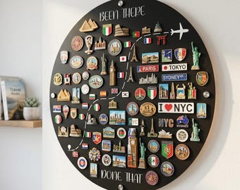 Lavagna magnetica da viaggio, lavagna in metallo, lavagna personalizzata per magneti da viaggio come ricordo, grande lavagna espositiva, decorazioni a tema viaggio, regalo ricordo di viaggio