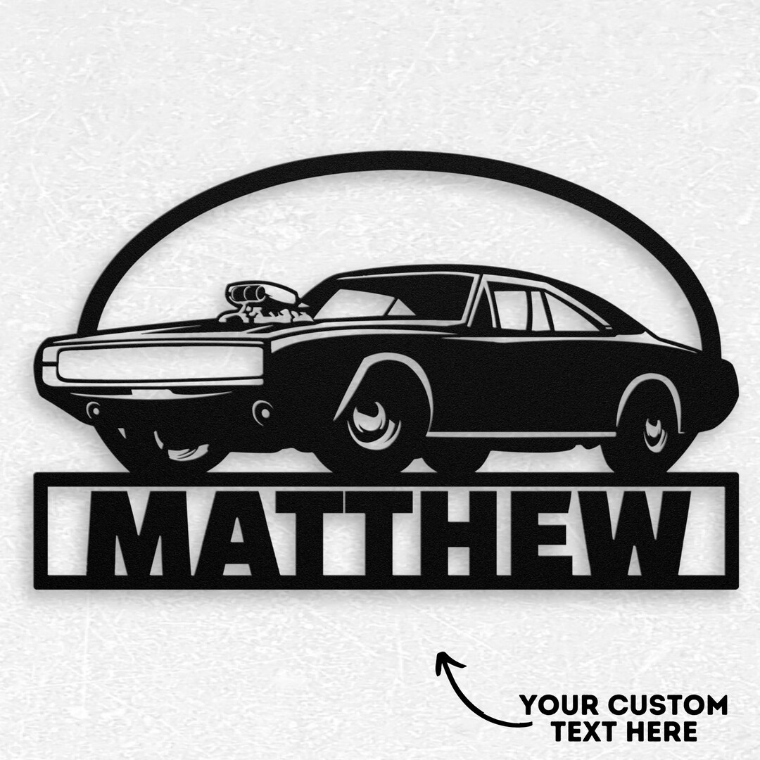 Custom Car Metal Sign Muscle Car Metal Art Car Guy Gifts Etsy