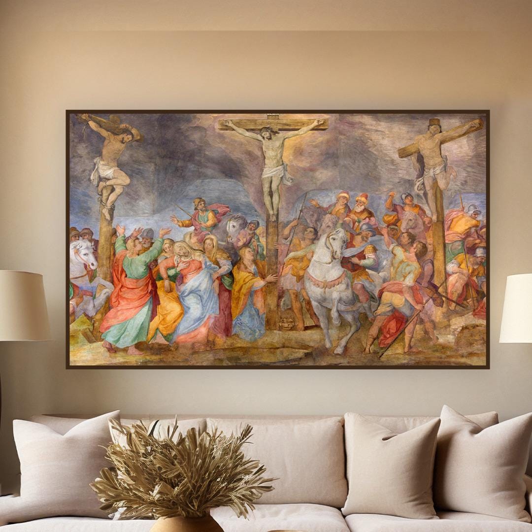 Crucifixion of Jesus Canvas Print | Christian Wall Art - Etsy Australia