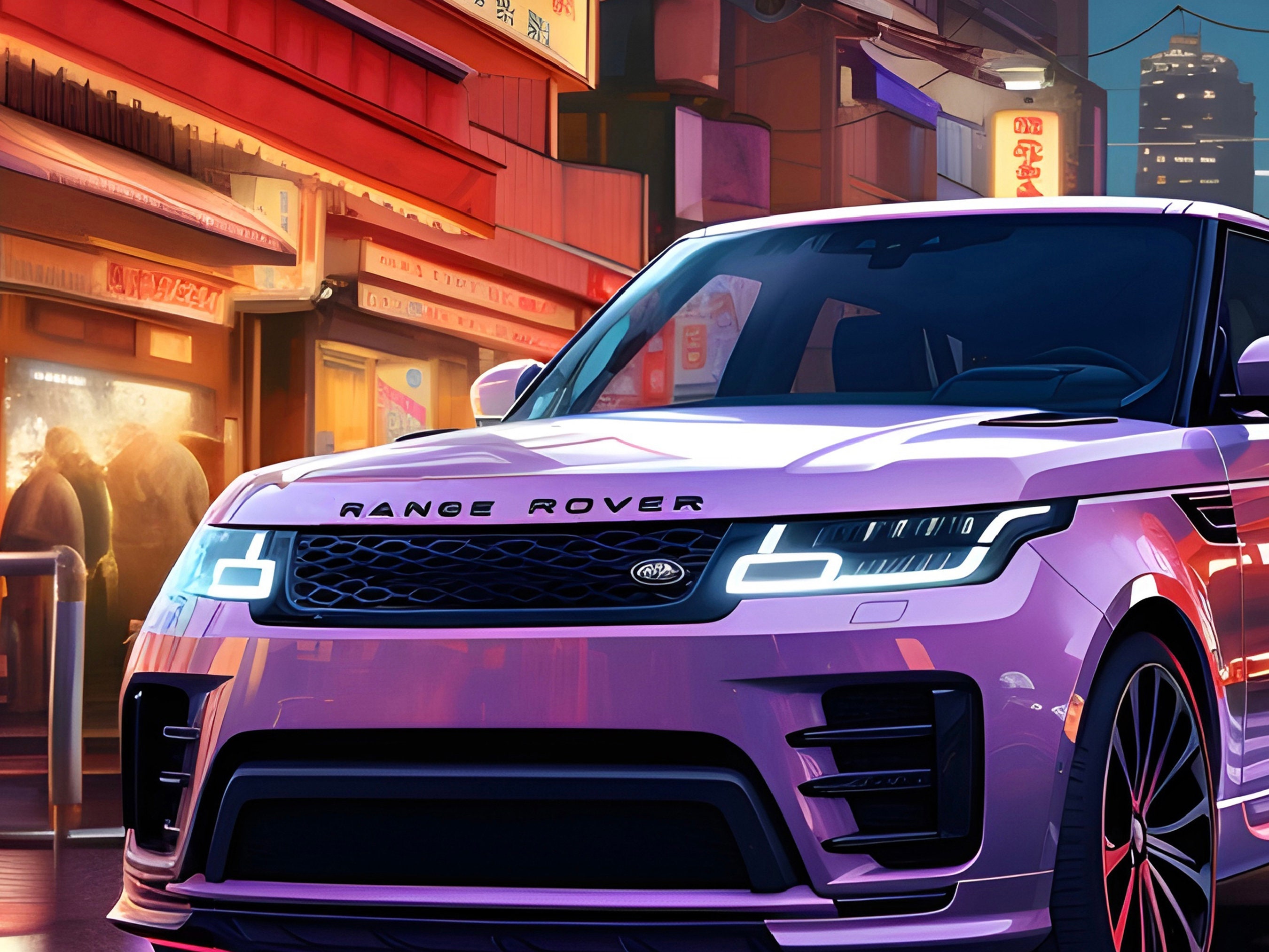 Range Rover Sport in Tokyo Art Print - Range Rover Poster
