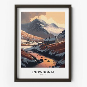 Snowdonia Art Print - Location Print, Mount Snowdon Print, Yr Wyddfa Art Print, Hiking Gift Ideas - TAF1003