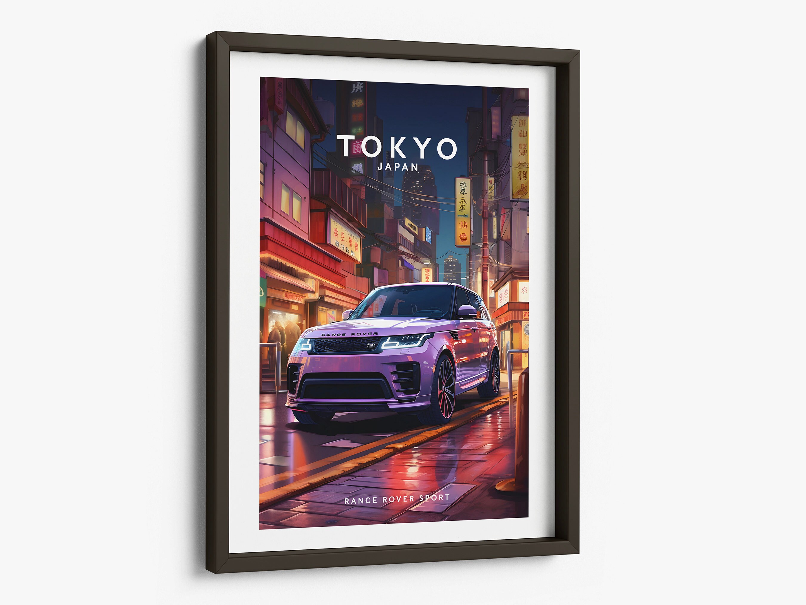 Range Rover Print Image Range Rover Sport in Tokyo Art Print - Range Rover Poster, Range Rover ...