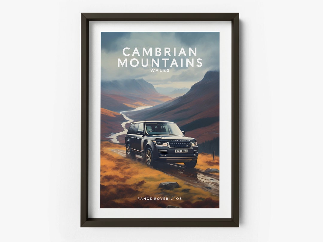 Range Rover L405 in the Cambrian Mountains Art Print - Range Rover ...