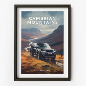 Range Rover L405 in the Cambrian Mountains Art Print - Range Rover Poster, Range Rover Print, Cambrian Mountains Location Print - TAF1064