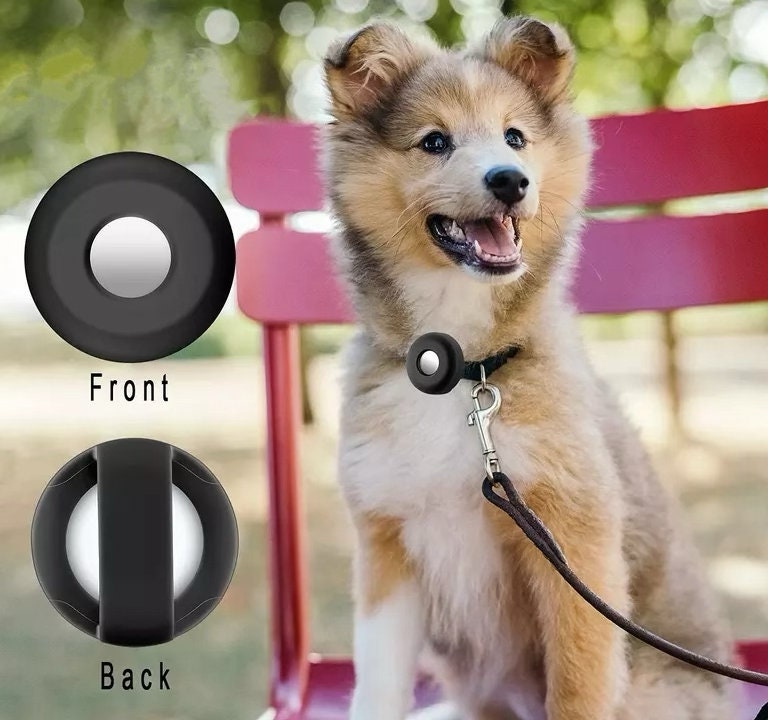 Airtag Katzen Halsband Halter für Apple Airtag Hundehalsband Anpassbar  8.2-15.5 Zoll, Anti-Verlust Silikon Airtag Hund Halsband für Air Tag  Halsband