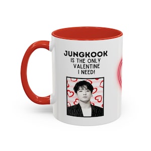 Tazza da caffè Jungkook Valentine, regalo per fan del K-Pop, tazza BTS, regalo BTS, gadget per fan, tazza militare, tazza Jungkook, tazza Jk, tazza Jk Valentine