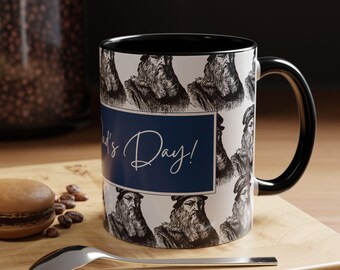 Glücklicher Vatertag Kaffeebecher | Akzent 11oz oder 15oz