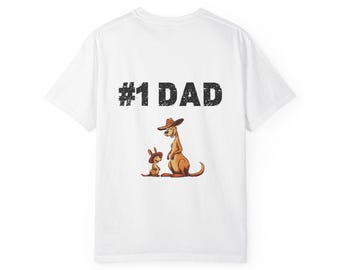 Number One Dad Kangaroo T-Shirt | Fatherhood Graphic Tee