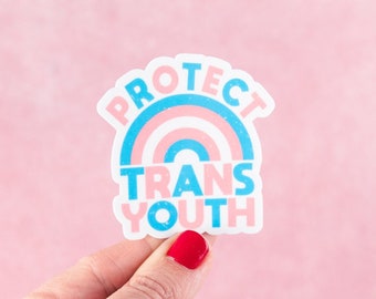 Protect Trans Youth Rainbow Sticker - Gender Affirming Care - Trans Rights