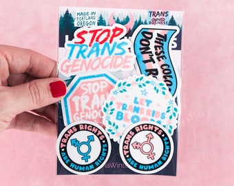 Stop Trans Genocide Sticker Pack