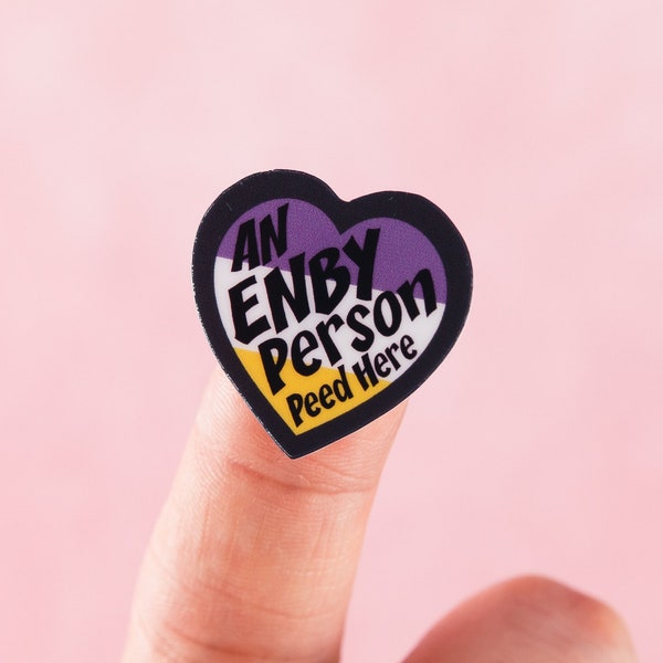 An ENBY Person Peed Here - Sticker Pack of 10/20/50/100 - Non-Binary - Enbies - Human Rights - lgbtqia - Let Us Pee - Trans Rights -