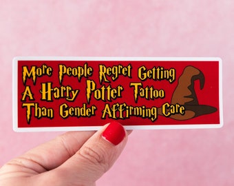 More People Regret Wizard Movie Tattoos Than Gender Affirming Care Sticker