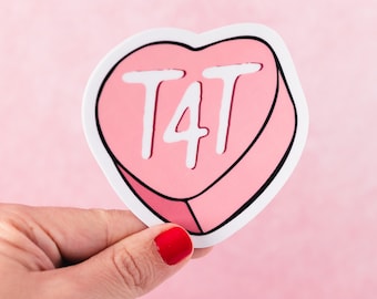 T4T Heart Candy Sticker - Pink - Trans 4 Trans
