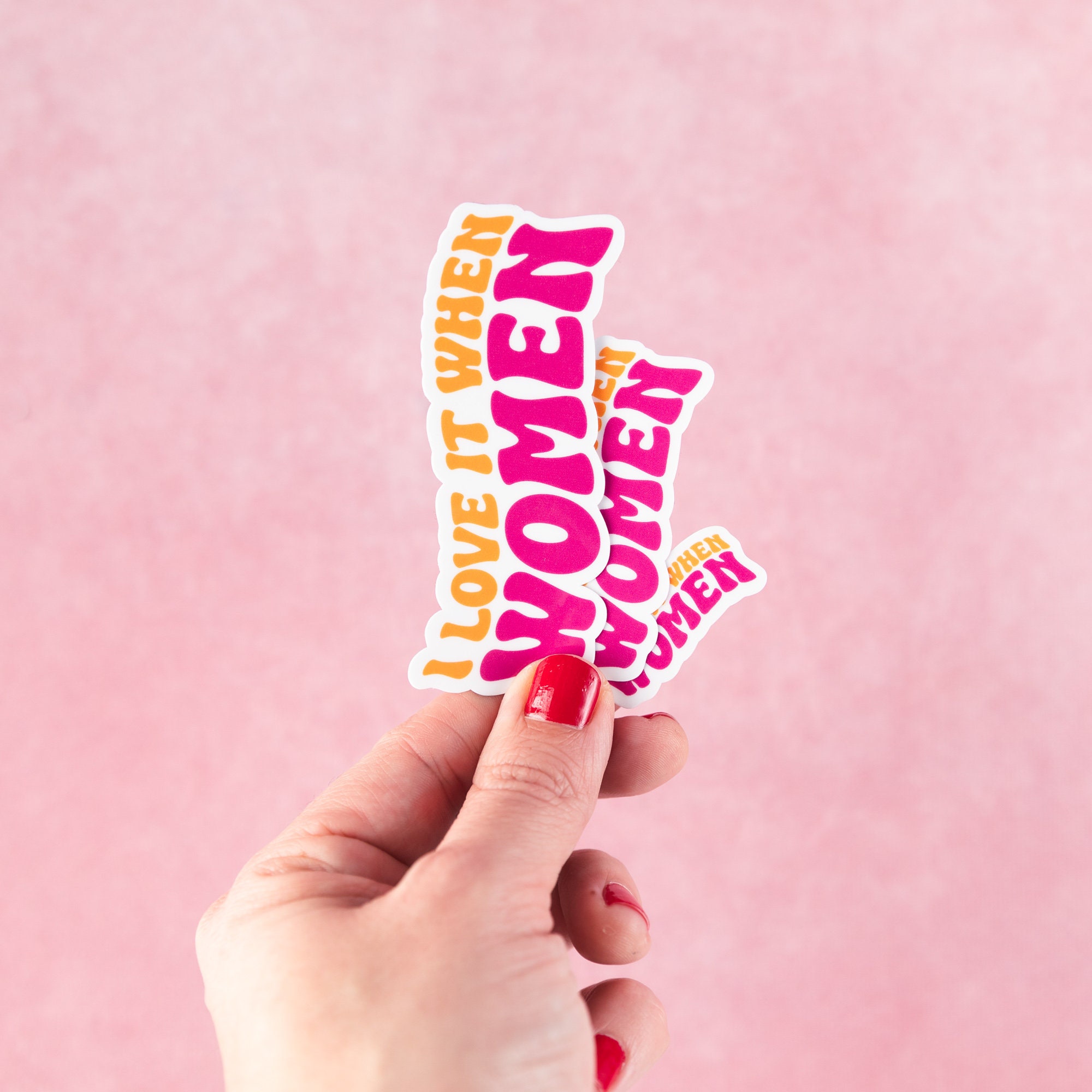 I Love It When Women Sticker