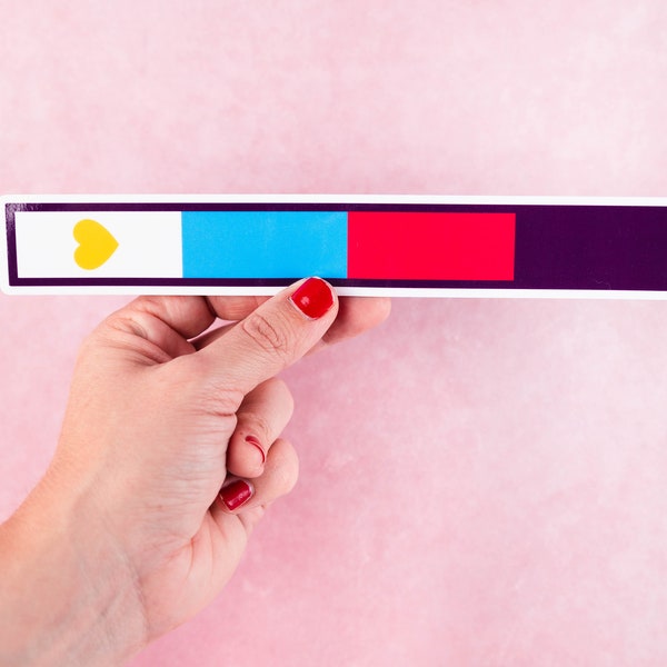 Polyamory Pride Flag Minimalistic Bumper Sticker