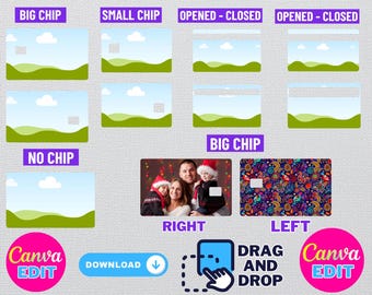 Credit Card Skin Template SVG, Canva Template (Digital Download)