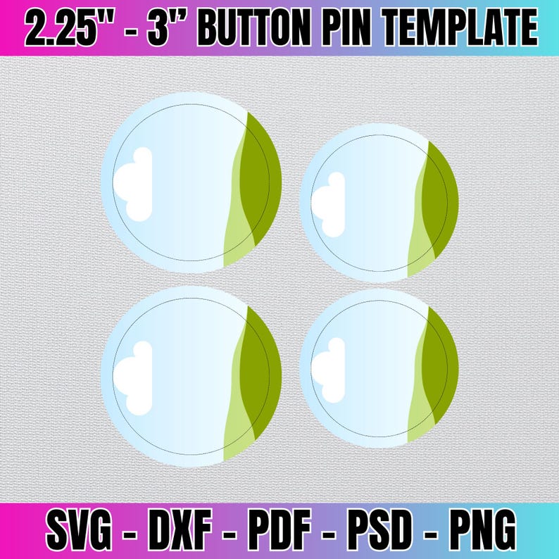 Button Pin Template, 3