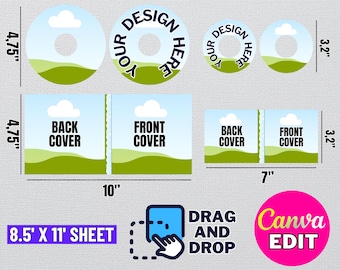 Canva Editable CD Cover Template, Jewel Case Insert (Digital Download)