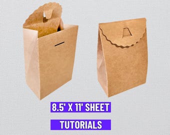 Gift Bag Template: Party Favor Box SVG, Cricut (Digital Download)
