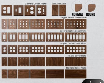 Laser Cut Light Switch Cover Plate Template (svg, dxf, eps, pdf) Digital Download