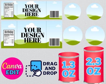 Chip Can Label Template Bundle (Digital Download)