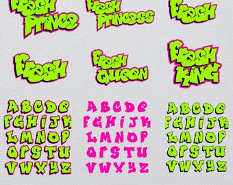 Fresh Prince SVG Font: Alphabet & Clip Art (Digital Download)
