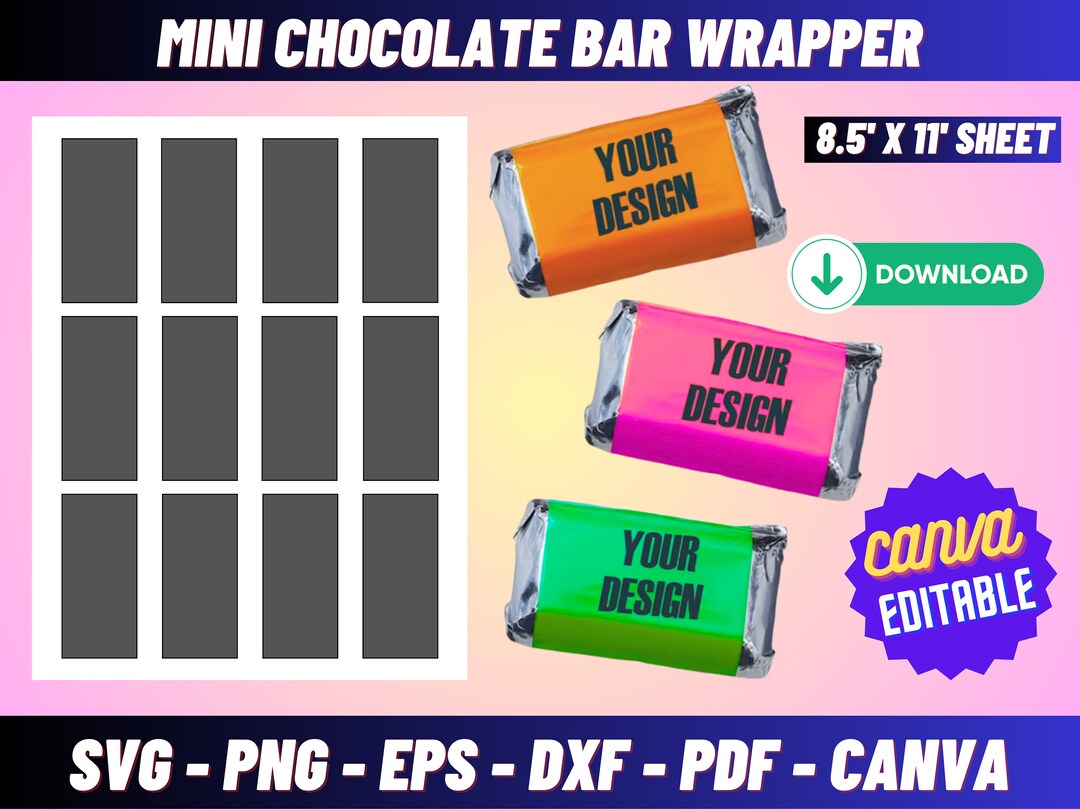 Mini Chocolate Wrapper Template Candy Bar Wrapper Svg Mini Candy Bar Mini Chocolate Wrapper Template Candy Bar Wrapper Svg Mini Candy Bar