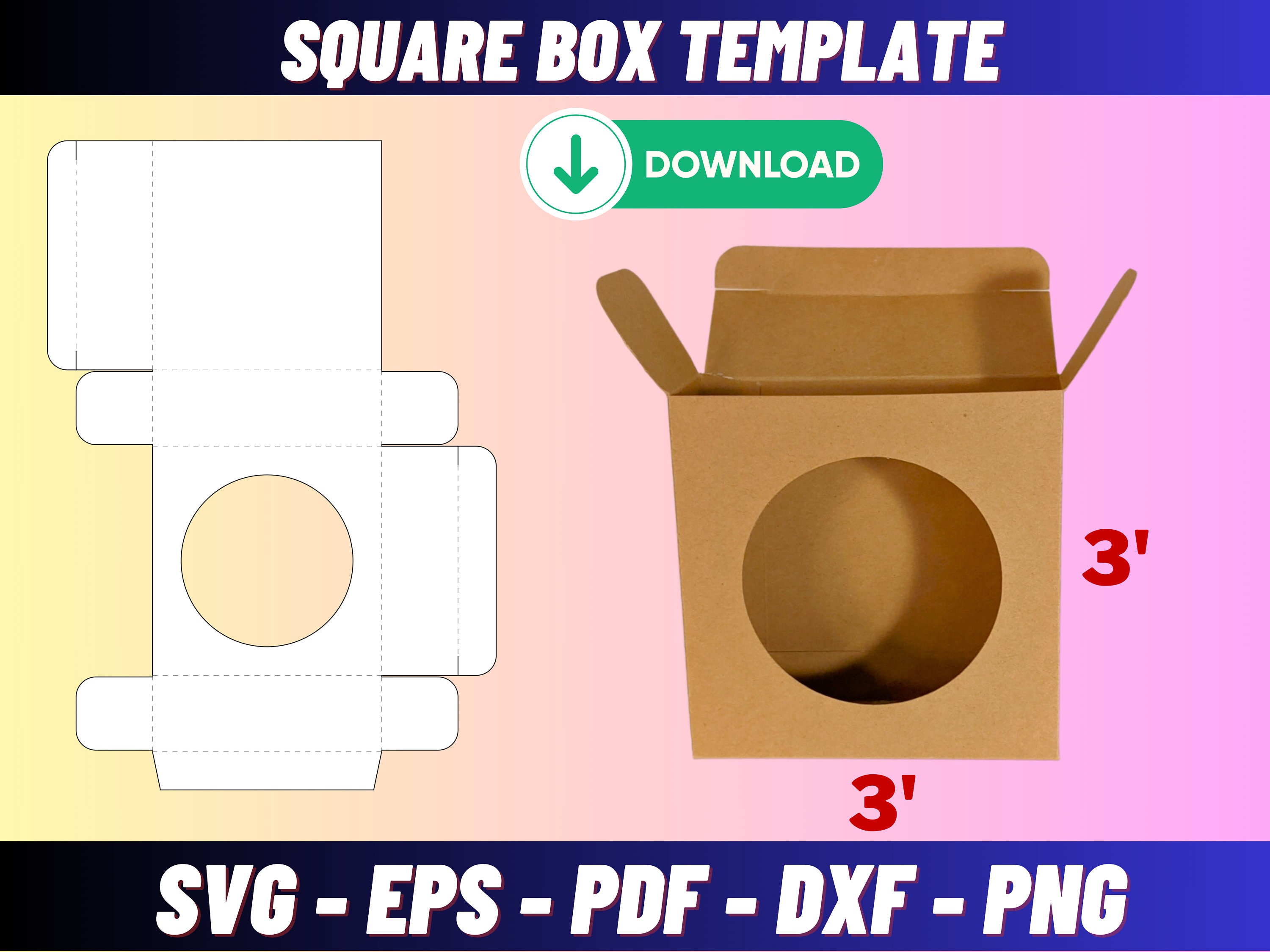 Soap Box Template, Soap Box Packaging, DIY, Custom, Png, Canva, Svg,  Cricut, Printable, BLANK Template, Instant Download 