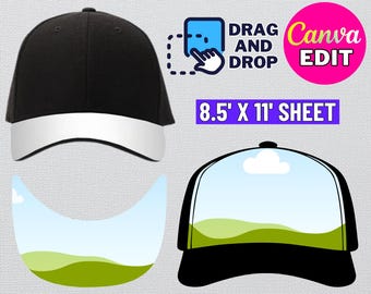 Trucker Hat Template, Hat Brim Template Svg, Baseball Cap Brim, Customize Hat Brim, Hat Brim Svg For Cricut, Baseball Cap Template