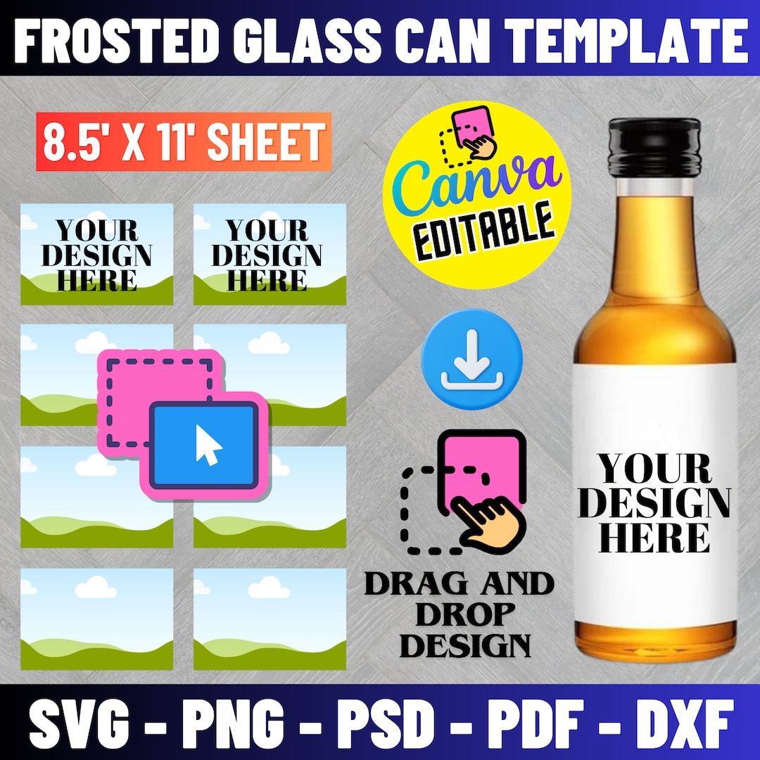 Mini Wine Bottle Label Template, 50 Ml Liquor Label Template, Wine Label Svg, Wine Bottle Tag ...